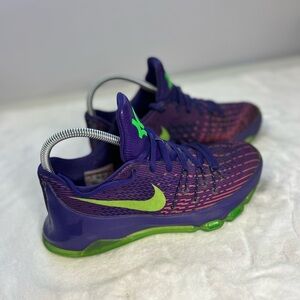 Nike KD Basketball Shoes Youth 6Y Womens 7.5 Purple Green Sneakers